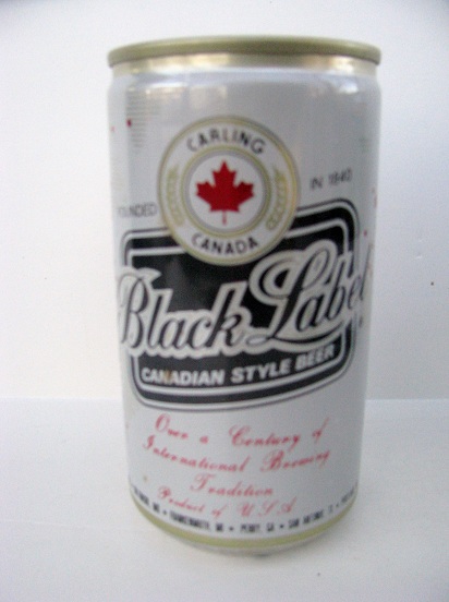 Black Label Canadian Style Beer - Heileman - world map w dots